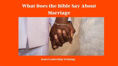 What Does The Bible Say About Marriage Youtube