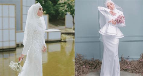 baju nikah perempuan intip inspirasi gaun pengantin syar i artis hijab dream co id patsy