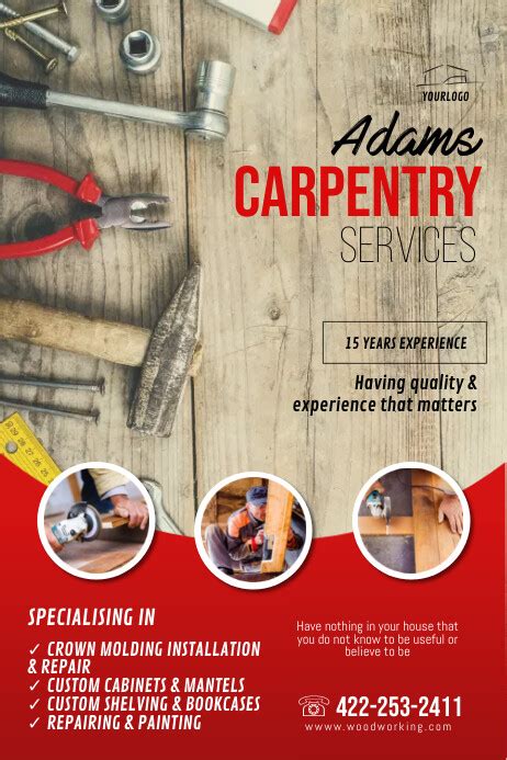 Carpentry Flyer Template Postermywall