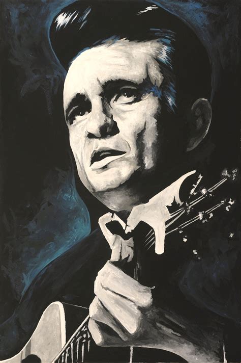 Johnny Cash Art Print By Texas Artist Marnie Miller Titled Etsy