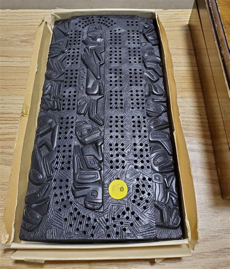 Handcrafted Inuit Crib Board Pearlite In Box Schmalz Auctions