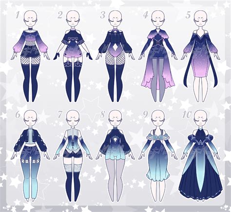Outfit Adoptable Batch 111 Open By Minty Mango On Deviantart Anime