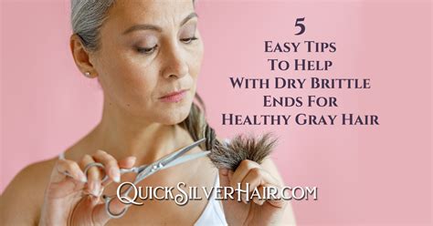 5 Easy Tips To Help With Dry Brittle Ends For Healthy Gray Hair