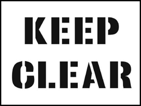 Slater Safety Stencil Kit 600x400mm Keep Clear