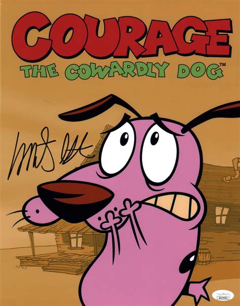 Marty Grabstein Courage The Cowardly Dog 11x14 Signed Photo Poster Jsa