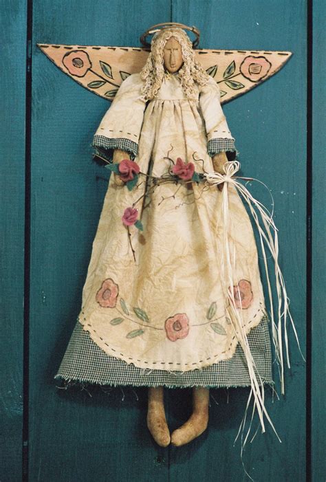 Garden Angel Cloth Doll E Pattern 18in Primitive Victorian Spring