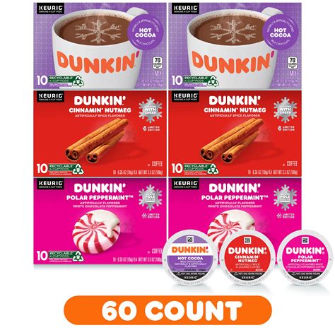 Dunkin Milk Chocolate Hot Cocoa Flavored Mix K Cup Pods 10 Count