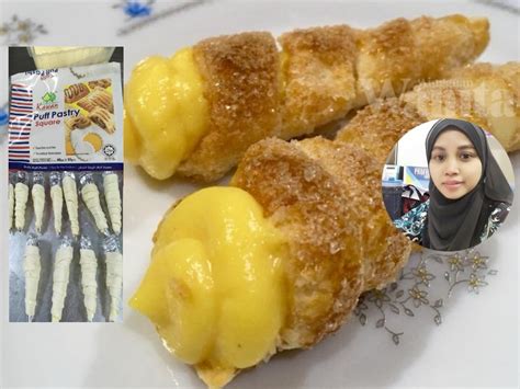 Cream horn adalah sebuah pastri yang dibuat dengan pastri lapis atau berkelopak dan krim putar. Cream Horn Viral Sedap Gila, Mudahnya Guna Puff Pastri ...