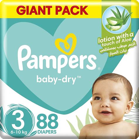 Pampers Baby Dry Diapers Size 3 Midi 6 10kg Giant Pack 88 Count