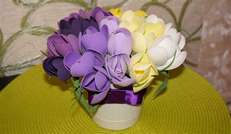 Maybe you would like to learn more about one of these? How to Make Foam Sheet Flower Bouquet - ArtsyCraftsyDad