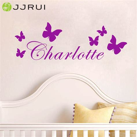 Poomoo Decals Horses And Butterflies Girls Personalised Any Name Vinyl