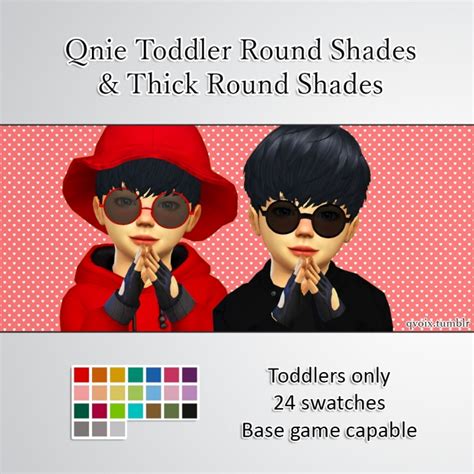 Qnie Toddler Round Shades Set At Qvoix Escaping Reality Sims 4 Updates