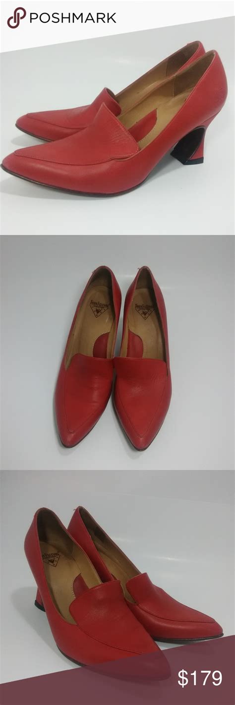 The sliders themselves show the appearance of the individual. JOHN FLUEVOG Davis Red Leather Loafer Pumps Size 6 JOHN ...