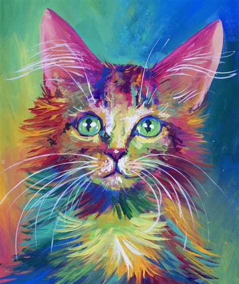 Colorful Cat 4 By San T On Deviantart