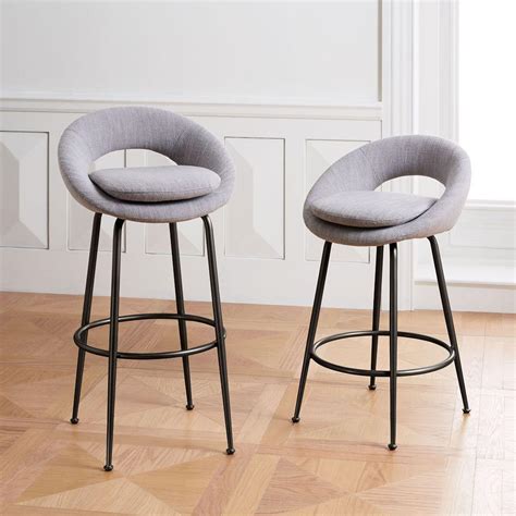 Shop ikea's collection of bar stools, kitchen counter chairs, and covers available in a variety of colors and styles, including stools with backrests. Orb Upholstered Bar + Counter Stools | west elm Australia