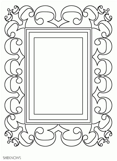 Picture Frame Coloring Page
