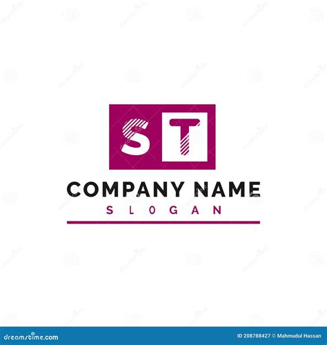 St Logo Design St Letter Logo Vector Illustration Vector Stock
