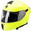 Modular Motorcycle Helmet Scorpion Exo 920 Solid Yellow Neon For Sale 