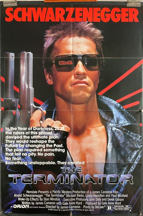 Terminator Original Vintage Arnold Schwarzenegger Movie Poster