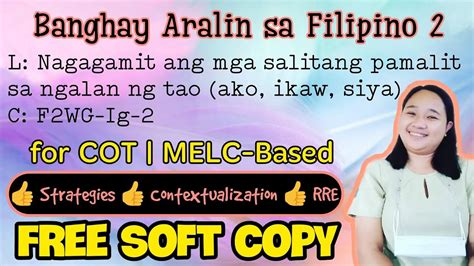 Sample Cot Lesson Plan Filipino Grade 2 Melc Based Youtube Images And Photos Finder