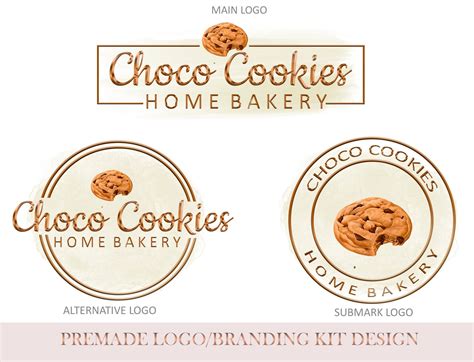 Cookie Logo Design Homemade Cookies Logo Branding Kit Custom Etsy