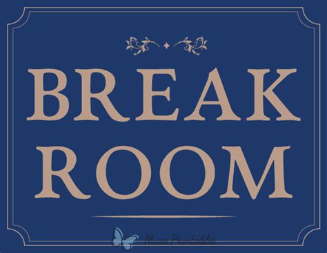 Printable Break Room Sign