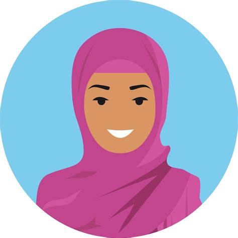 Premium Vector Arabic Woman Character Icon In Flat Style Vector