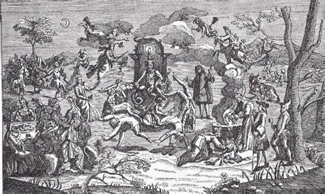 The Witches Sabbath The Engraving Shows Witches Devils And Demons
