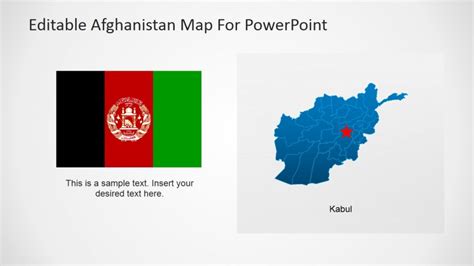 Afghanistan National Flag With Map And Capital Slidemodel
