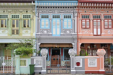 Peranakan Houses Along Koon Seng Road Joo Chiat Featuring Elements Of