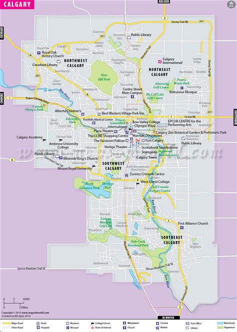 Calgary Parks Map