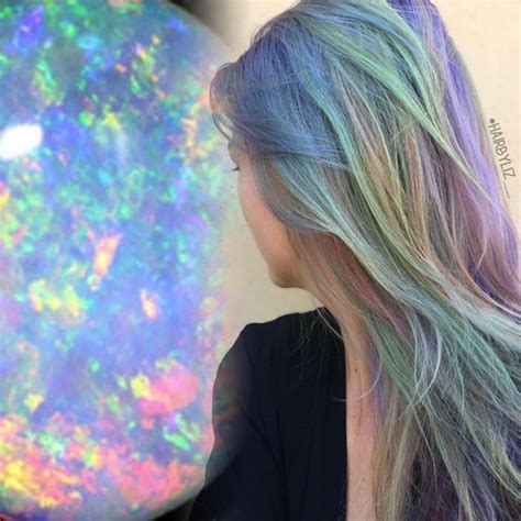 Opal Hair Trend Pastel Rainbow Hair Rainbow Hair Color Hair
