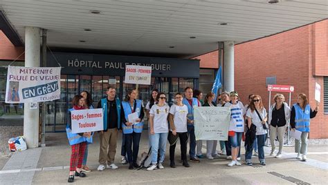 Grève des sages femmes de la maternité de Purpan à Toulouse On a un