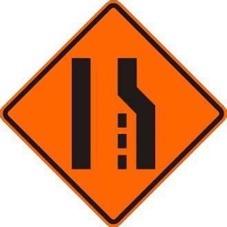 As you merge, you want to maintain a nice distance from the cars behind you and in front of you. Traffic Signs | W4-2R-O Lane Ends Right Merge Sign | Road ...