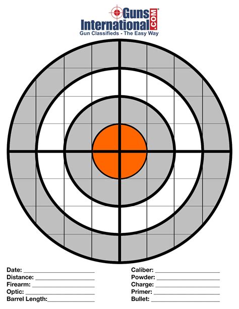 GunsInternational Com Printable Free Targets 8 Targets Shooting