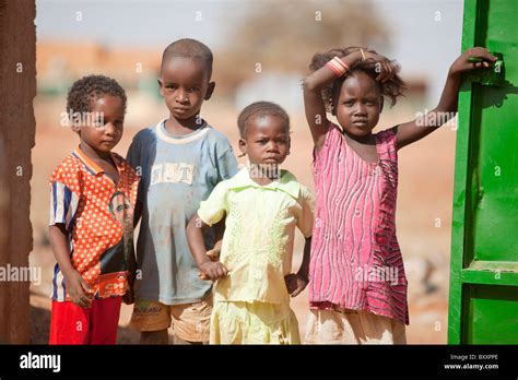 Fulani Children In The Town Of Djibo In Northern Burkina Faso One Girl
