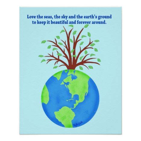 Don't waste too much of water while flushing. Love and Save the Earth Forever Environment Art Poster ...