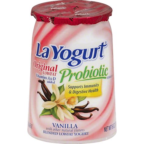 La Yogurt Probiotic Yogurt Lowfat Blended Original Vanilla Yogurt