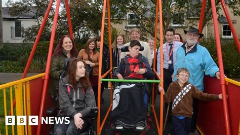 New Wheelchair Swing Opens In Swanseas Victoria Park Bbc News