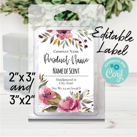 Create a free labels and packaging with our label and packaging templates. Editable Product Label Template Watercolor Floral ...