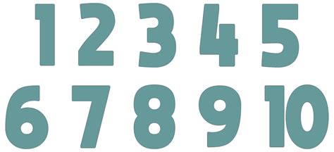 Large Printable Numbers 1 12
