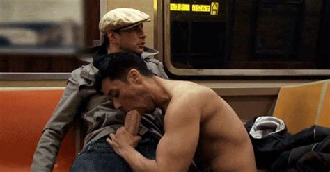Robot Jack Gay Public Sex Sucking Big Cock On Subway Jacking In A