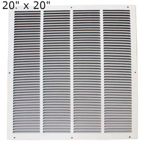 20 X 20 Air Return Vent Cover Grille Duct Size White Wall Sidewall