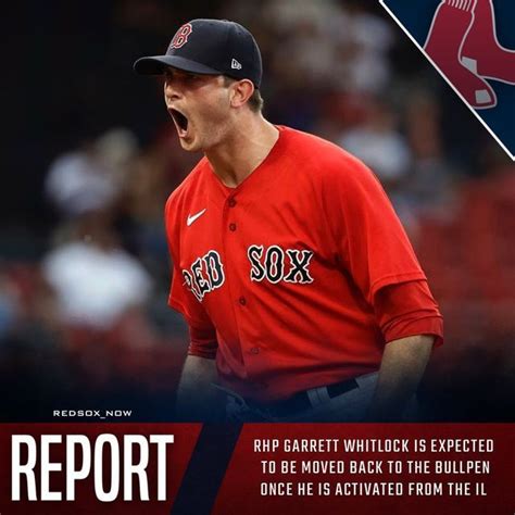 Boston Red Sox Fanpage On Instagram Report Garrett Whitlock Is
