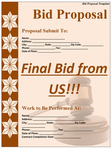 And avoid deportation to canada. Bid Proposal Template