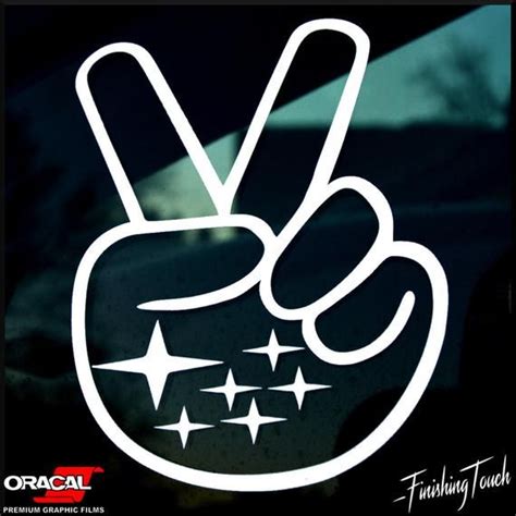 Subaru Peace sign hand wave decal sticker graphic custom wrx | Etsy | Subaru logo, Subaru cars, Wrx