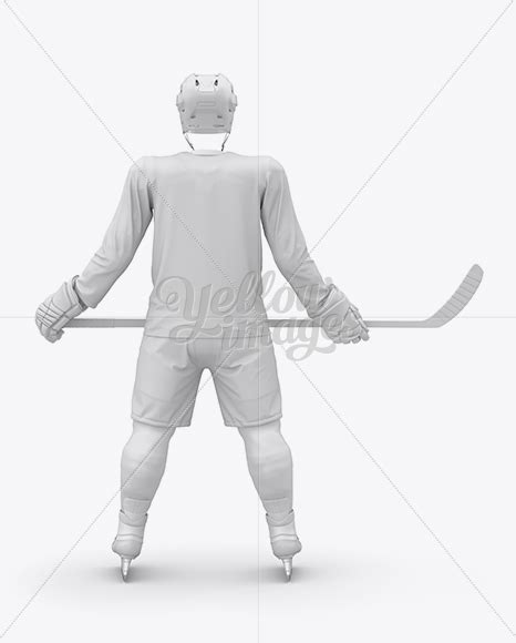 men s full ice hockey kit with visor mockup hero shot free