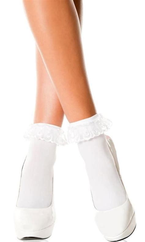 White Frill Ankle Socks Ankle Socks Frilly Socks Ankle High Socks