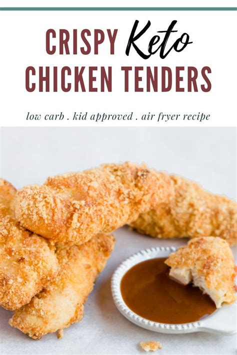 Dip chicken into the crumb mixture, making sure it is evenly and fully covered. Air Fryer Keto Chicken Strip Tenders | Recipe | Recipes ...