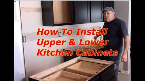 The best way to fasten the molding is with glue and brad nails. How To Install Kitchen Cabinets - YouTube